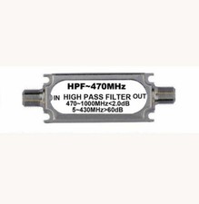 1pcs CATV High pass Filter F type connector HPF 470MHZ 75ohm