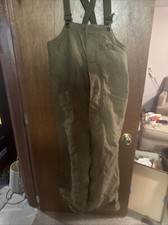WWII US Navy Wool Lined Deck Bibs.