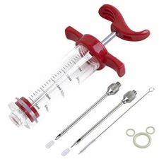 Ofargo Plastic Marinade Injector Syringe with Screw-on Meat Needle for BBQ 