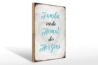 Holzschild Spruch 30X40 Cm Familie Ist Heimat Des Herzens Deko Schild