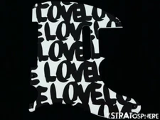 *NEW Telecaster PICKGUARD for Fender USA Vintage Tele 5 Hole "Love" Print