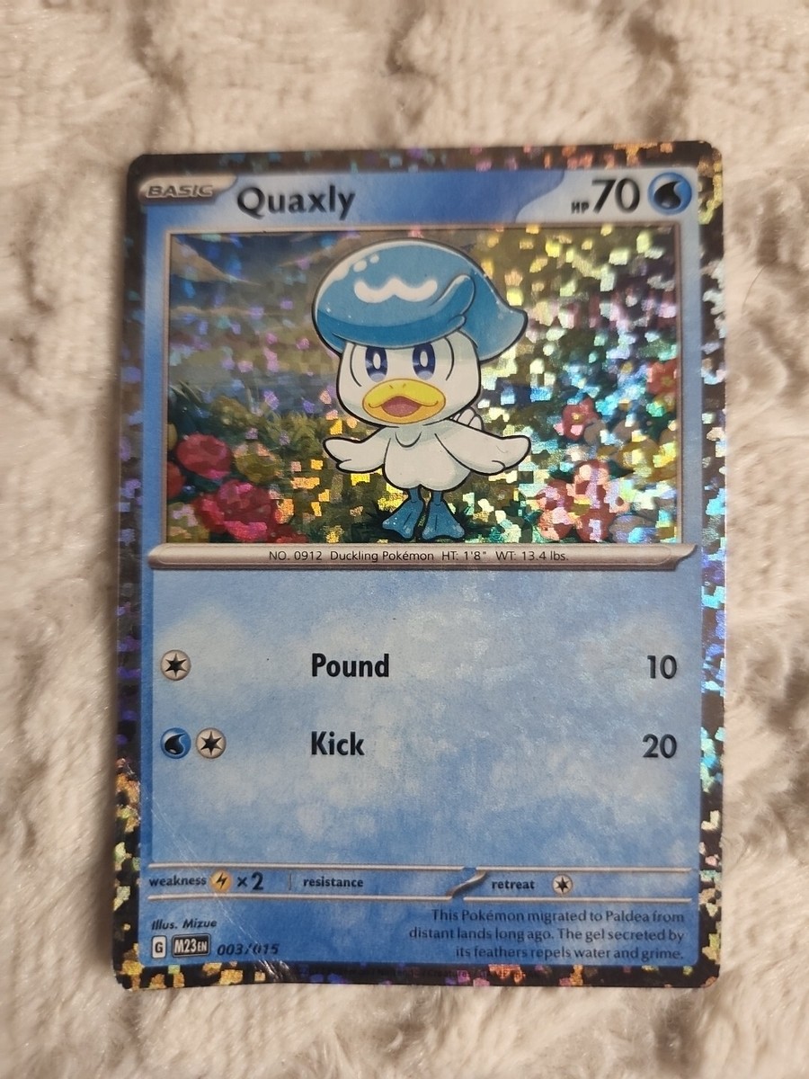 quaxly holographic card 052/198 Reverse Holo | Pokemon Scarlet [Colorless]. Quaxly - McDonald's 2023 Promo