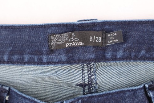 Prana Womens Jeans 6/28 Mid-Rise Straight Organic Cotton Dark Wash Blue Denim - Picture 3 of 8