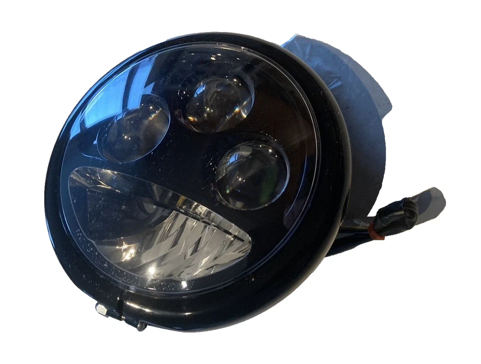 顶部安装 LED 车头灯带黑色外壳 - Harley Davidson Dyna Sportster — 第 2/4 张图片