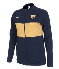 Chaqueta de entrenamiento de fútbol para mujer Nike Dri-FIT Pumas UNAM azul dorado talla pequeña
