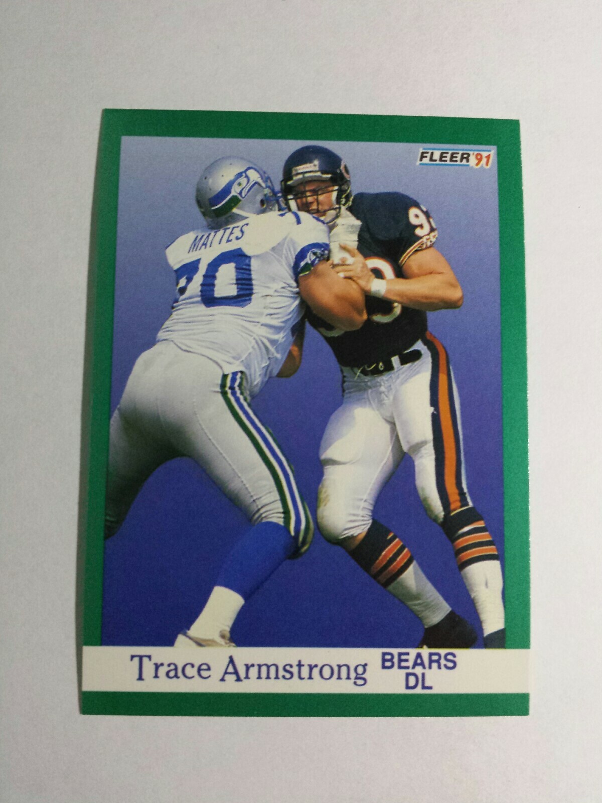 TRACE ARMSTRONG 1991 FLEER FOOTBALL CARD # 213 C5227
