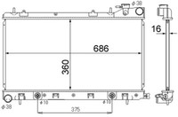 Mahle KüHler WasserküHler FüR Subaru Forester SG 2.0 X AWD 2.5 RX Nato SG