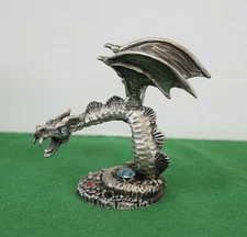 Hudson Fine Pewter "Dragon" with Gems Figurine. In excellent condition.