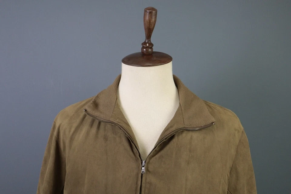 Borrelli Napoli Brown Imperfect Wool Mohair Bomber Jacket Size S/M - Image 2 of 4