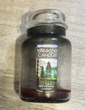 Yankee Candle Empty -Mountain Lodge -22oz. -Glass Jar With Lid -Not Cleaned Out