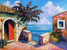 Quadri dipinti di paesaggi e marine . Olio su tela  40 x 30 cm