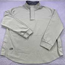 BYLT Elite Fairway Pullover Mens 3XL Green Snap Side Premium Basics Sweater