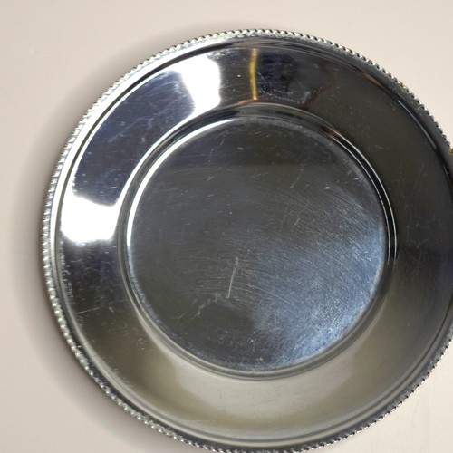 Vintage Glas Süßigkeiten Pulver Butter Käse Schale & Teller Metall - Bild 7 von 10