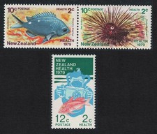 Health Stamps Marine Life 3v Pair New Zealand 1979 MNH SG#1197-1199