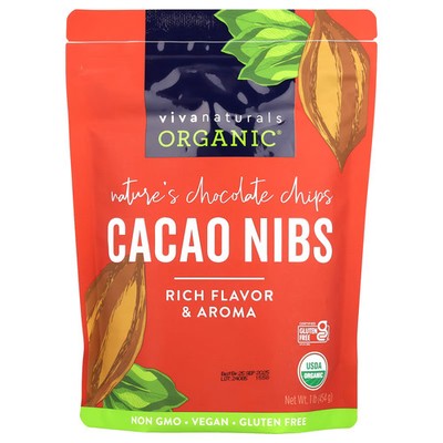 2 X Viva Naturals, Organic Cacao Nibs , 1 lb (454 g)