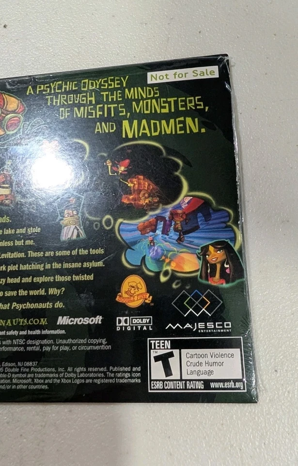 Psychonauts Demo Disc ORIGINAL Xbox not for resale Video Game PROMO SEALED NOS - Image 4 of 4