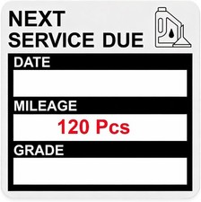 Windshield Static Cling Oil Change Reminder Stickers, 120 Pcs 2x2 Inches Clear N