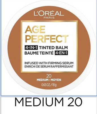 L'Oreal Paris  AGE PERFECT  4-in-1 Tinted Balm 20 Medium New/Sealed Discontinued