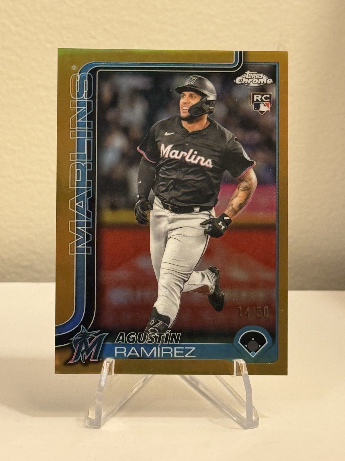 AGUSTIN RAMIREZ 2025 Topps Chrome Update TRUE GOLD Refractor#USC200 14/50