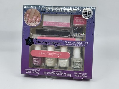 Born Pretty French Manicure Gel Kit Stamper Pink White Polish UV