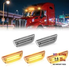 Clear Lens Amber Led Cab Roof Marker Lights