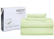 400 Thread Count 100 American Grown Cotton 3 Piece Sateen Twin Sheet Set - 1