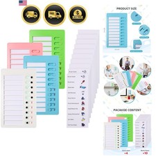 4 Pieces Chores Chart for Kids Chore Chart, Sliding Routine Chart to Do List,...