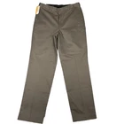 Savane Performance Chino Pants Mens 38 x 36 New Comfort Waist Straight Shale