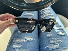 Versace Sunglasses Black Frame Gold Trim Medusa Logo Is Authentic New With Tags