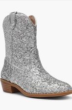 NWT DV by Dolce Vita Kids Linz Silver Glitter Western Boots Size 4M