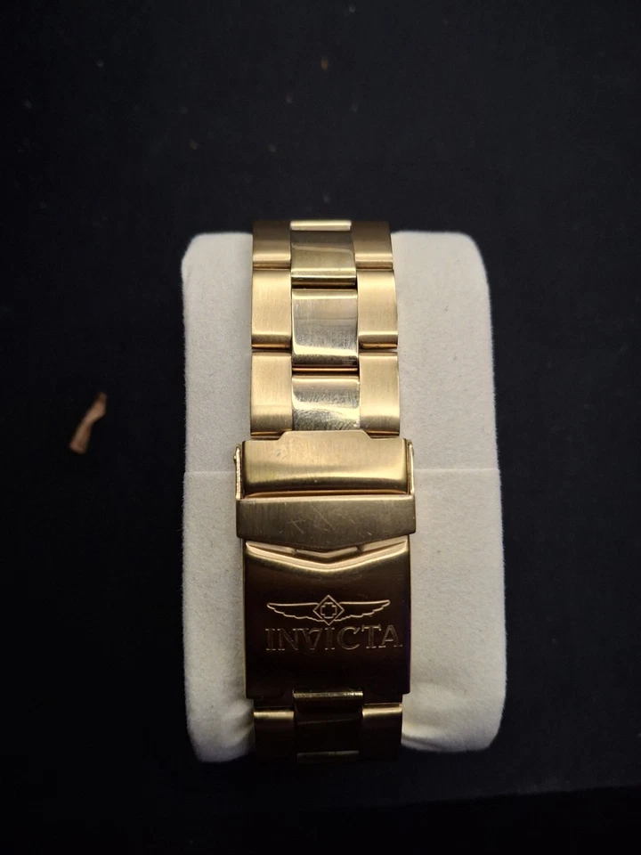 Invicta Men's Pro Diver Quartz Chronograph Blue Dial Gold Tone - Image 3 of 4