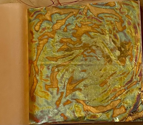 Variegated Gold Foil Leaf  5 Booklets of 20 Sheets ea Vintage Unused  - Special!