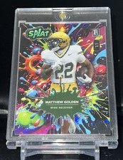 Matthew Golden Wild Card 2025 Splat Color Explosion Rookie Football  1/1 Packers