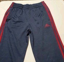 Adidas Boys athletic sweat pants navy blue youth Medium 10-12y EUC