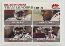 2004 Fleer Tradition Team Leaders Crystal /150 Jeff Blake Marcel Shipp #28 1u6
