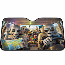 Funny Space Travelers Road Trip Party Car Sunshade Adventure Windshield