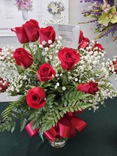 1 Dozen Red Roses with Stems