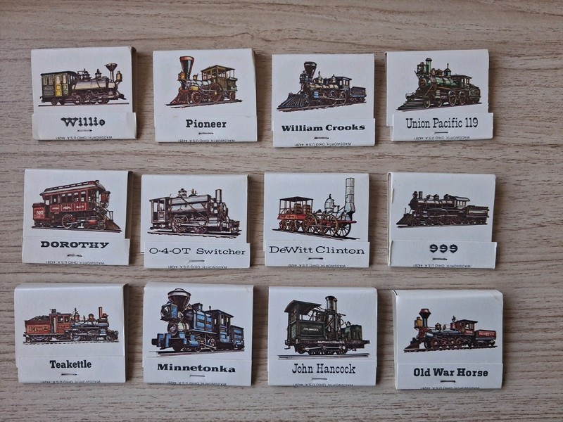 All 12 IRON HORSE Series Matchbooks. Complete Set. Good Condition.