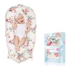 Baby Lounger Cover for Dockatot Deluxe + | 100% Cotton Hypoallergenic Newborn...