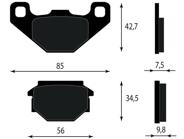BremsbelÄGe Hinten Aprilia ETX 125 125 1998-image