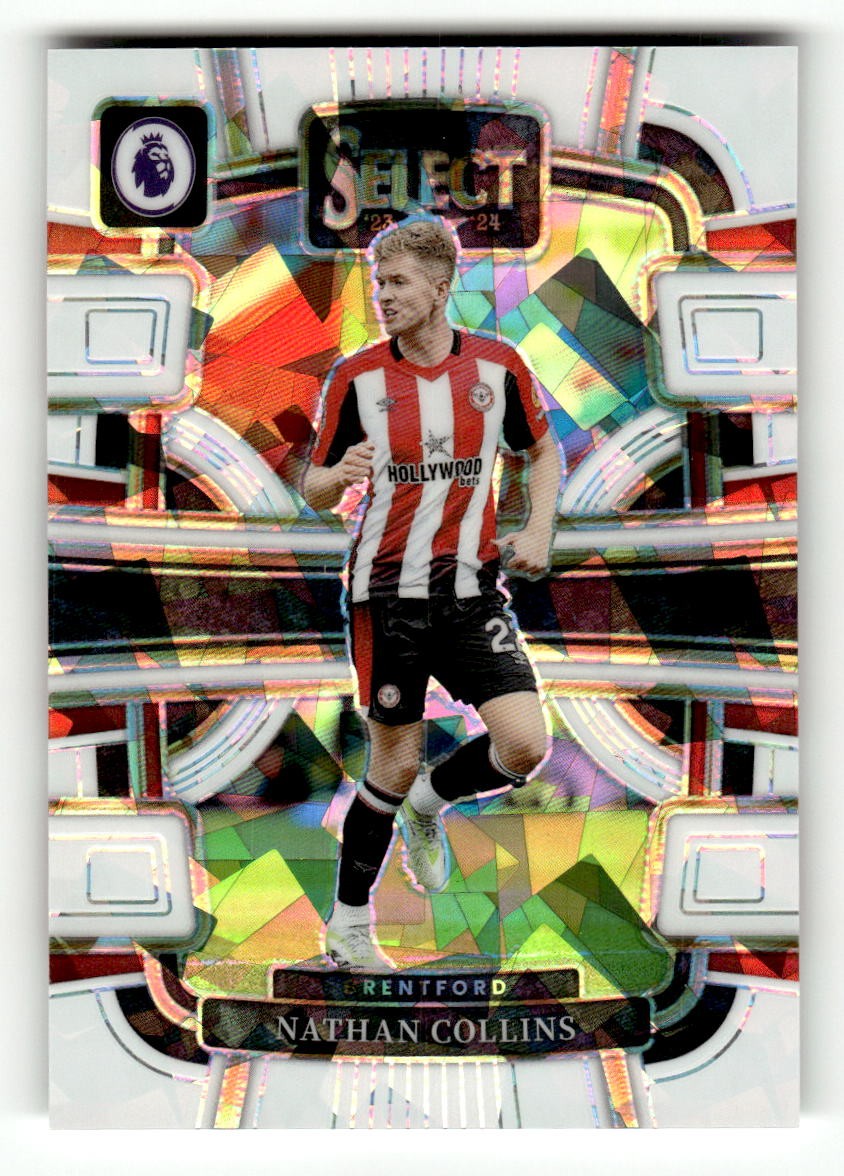 2023-24 Panini Select Premier League White Ice #18 Nathan Collins /85 Brentford 
