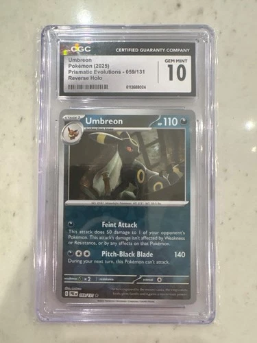 Umbreon CGC GEM MINT 10 Prismatic Evolutions Reverse Holo