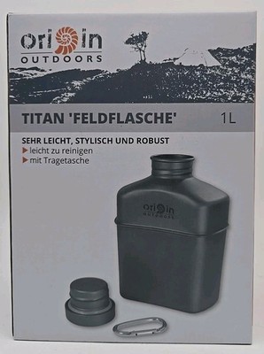 Origin Outdoors Feldflasche, 1L, Titan, sehr leicht Und robust mit Tragetasche