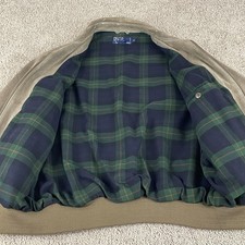 Vintage Polo Ralph Lauren Suede Leather Jacket Mens Medium Lined Bomber