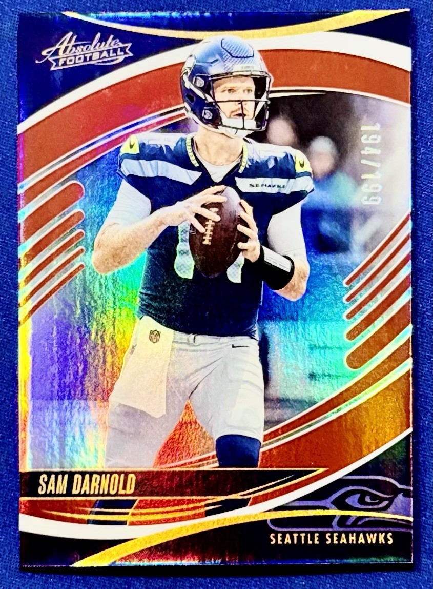 2025 Panini Absolute - Sam Darnold #8 Spectrum Orange - 194 of 199