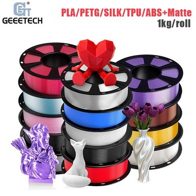 Geeetech PETG Silk PLA 3D Drucker Filament ASA ABS+ TPU Matte Marble PLA 0.5/1KG