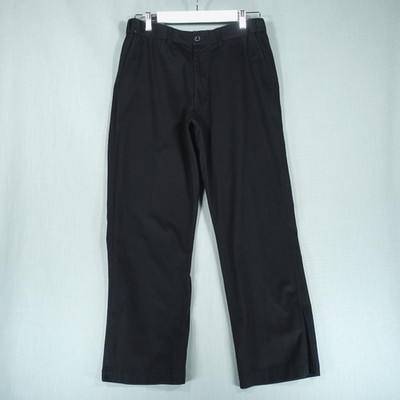 M&S Blue Harbour Chino Hose Herren W34 L29 schwarz Moleskin Straight Freizeithose