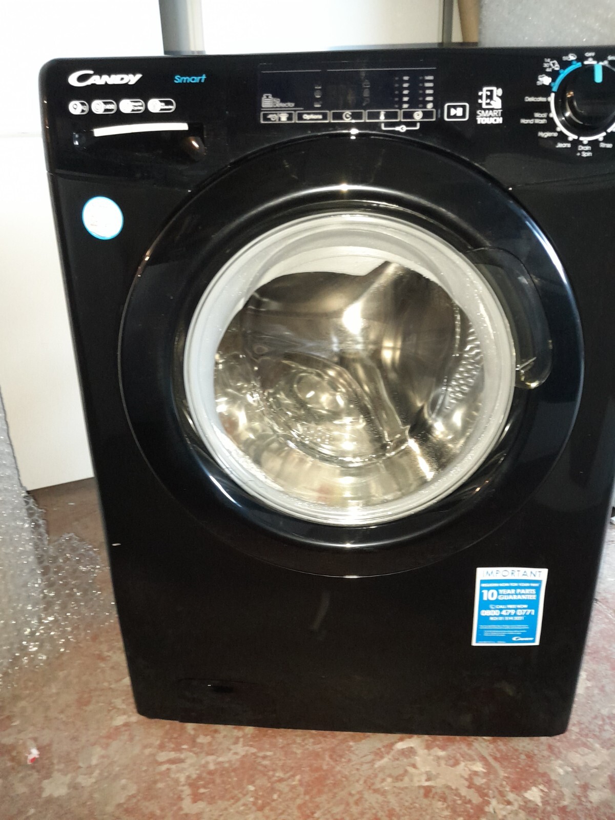 Candy CS 149TBBE 9KG 1400 Spin Washing Machine Black Graded, Collect