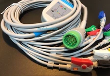 Physio Control Lifepak ECG EKG Cable 10Leads Pinch Compatible Lifepack12/15 AHA