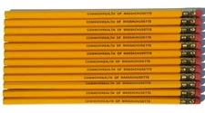 12 Vintage L & C Hardtmuth LOXO 1266 No. 3 Commonwealth of Massachusetts Pencils